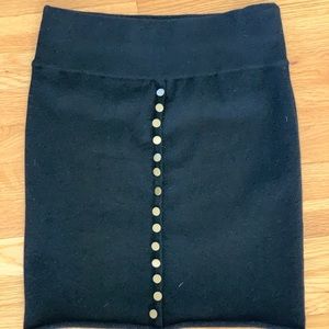 Black Cashmere Sweater Skirt